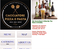 Tablet Screenshot of cacciatoris.com